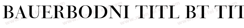 BauerBodni Titl BT Titling字体转换